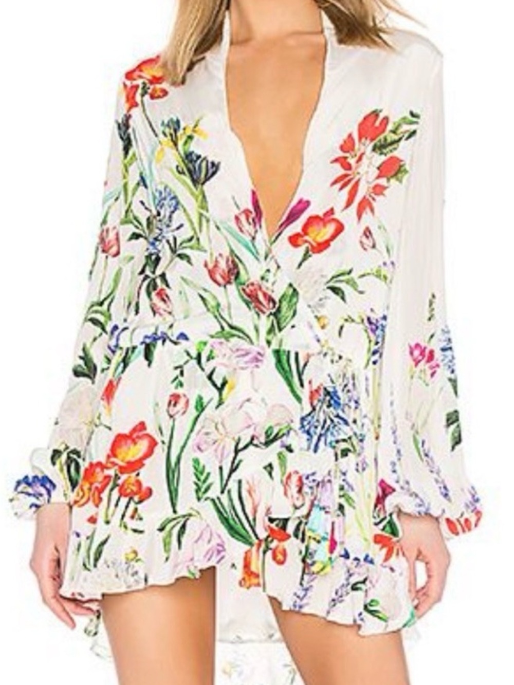 Rococo Sand Floral Long Sleeve mini dress